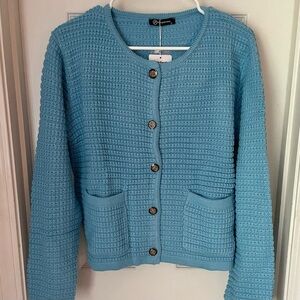 NWT Pretty Garden Button Front Cardigan sz M
